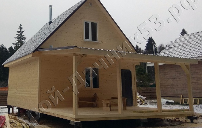 2 Каркасно-щитовая баня 6×6, 36 м², Московская область, Солнечногорский район, деревня Васюково (4)